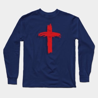 Christian Brushed Cross Long Sleeve T-Shirt